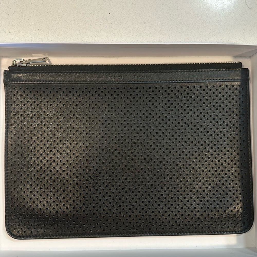 Proenza Schouler perforated medium zip pouch